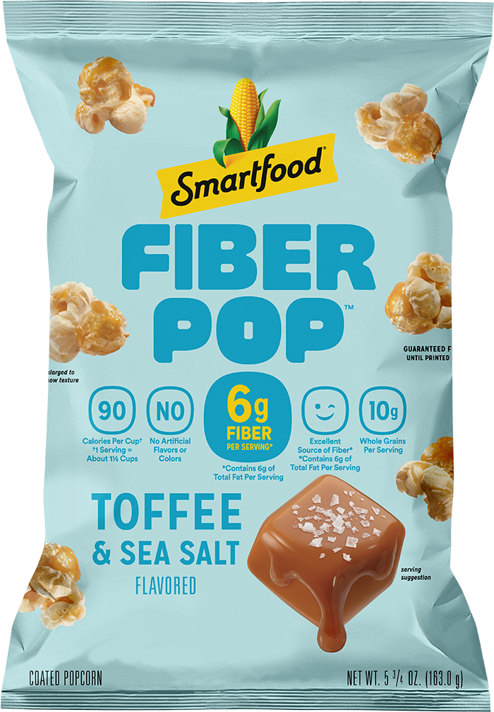 Smartfood® Fiber Pop™ Toffee & Sea Salt Flavored Popcorn